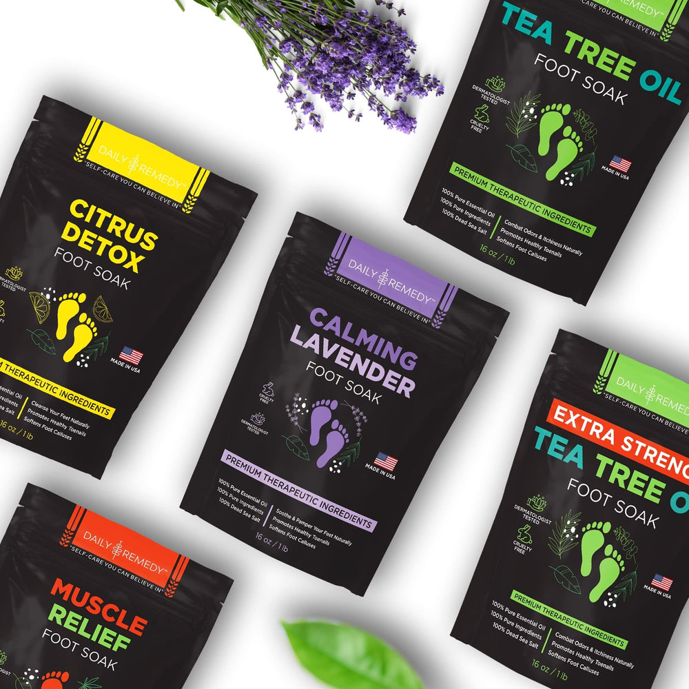 Daily Remedy Calming Lavender Foot Soak entrenamiento relajación, pies tras ejercicio