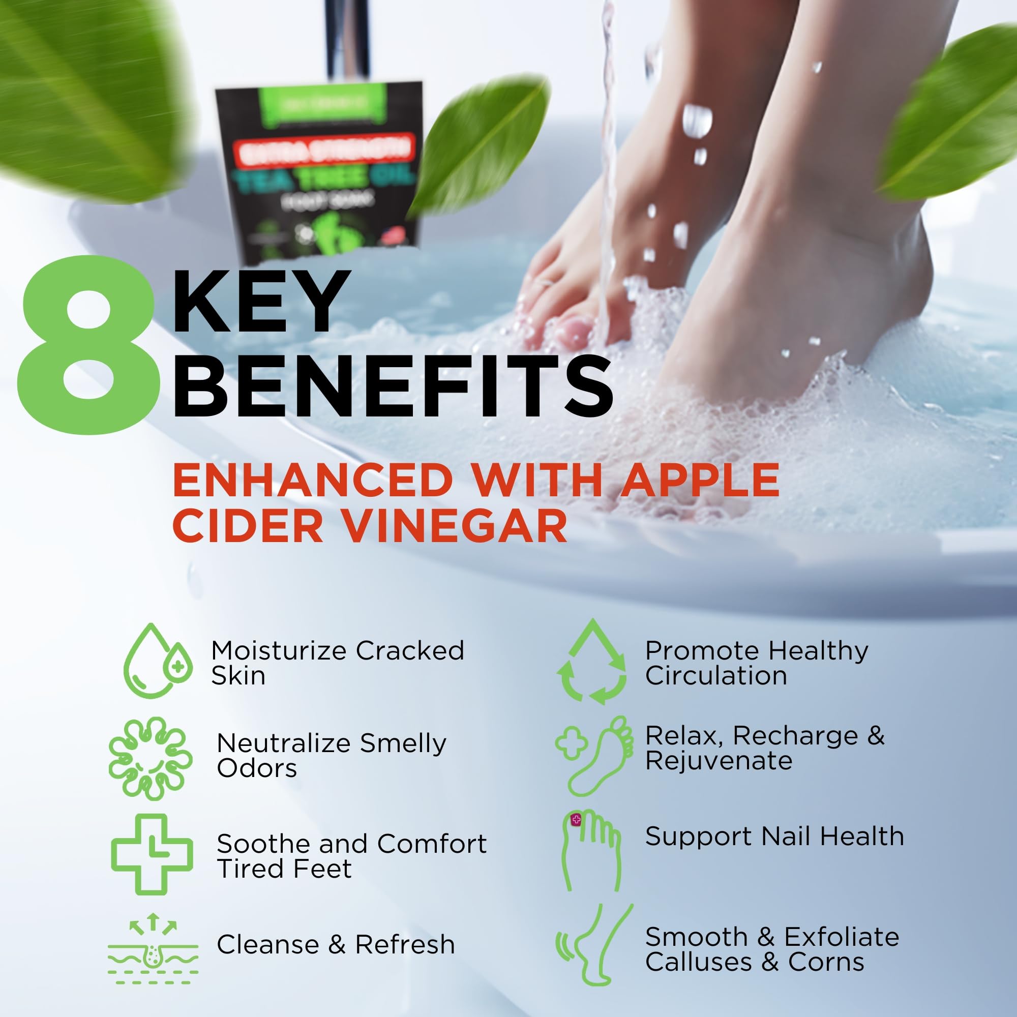 Daily Remedy Tea Tree Foot Soak close-up of natural ingredient blend