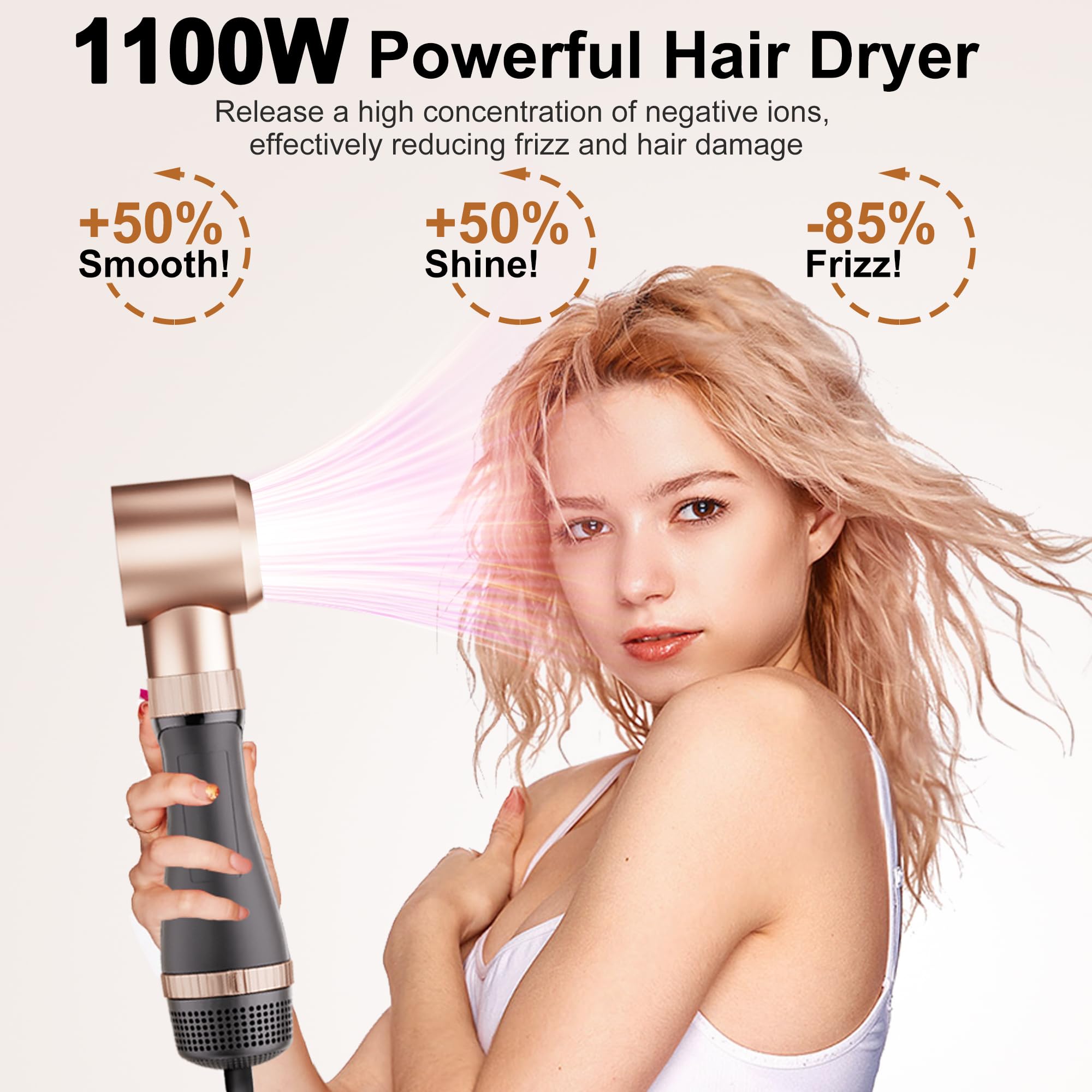 Ceramic coating and ionic tech promote even heat and shine