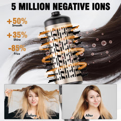 DAILYLIFE hot air styler with ionic generator for smoother shine.