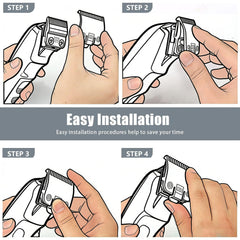 Dairrr Fuuu guide comb attachment enhances accuracy during trims.