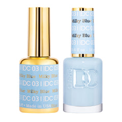 DAISY DND DC Esmalte gel azul lechoso, color intenso y acabado suave.