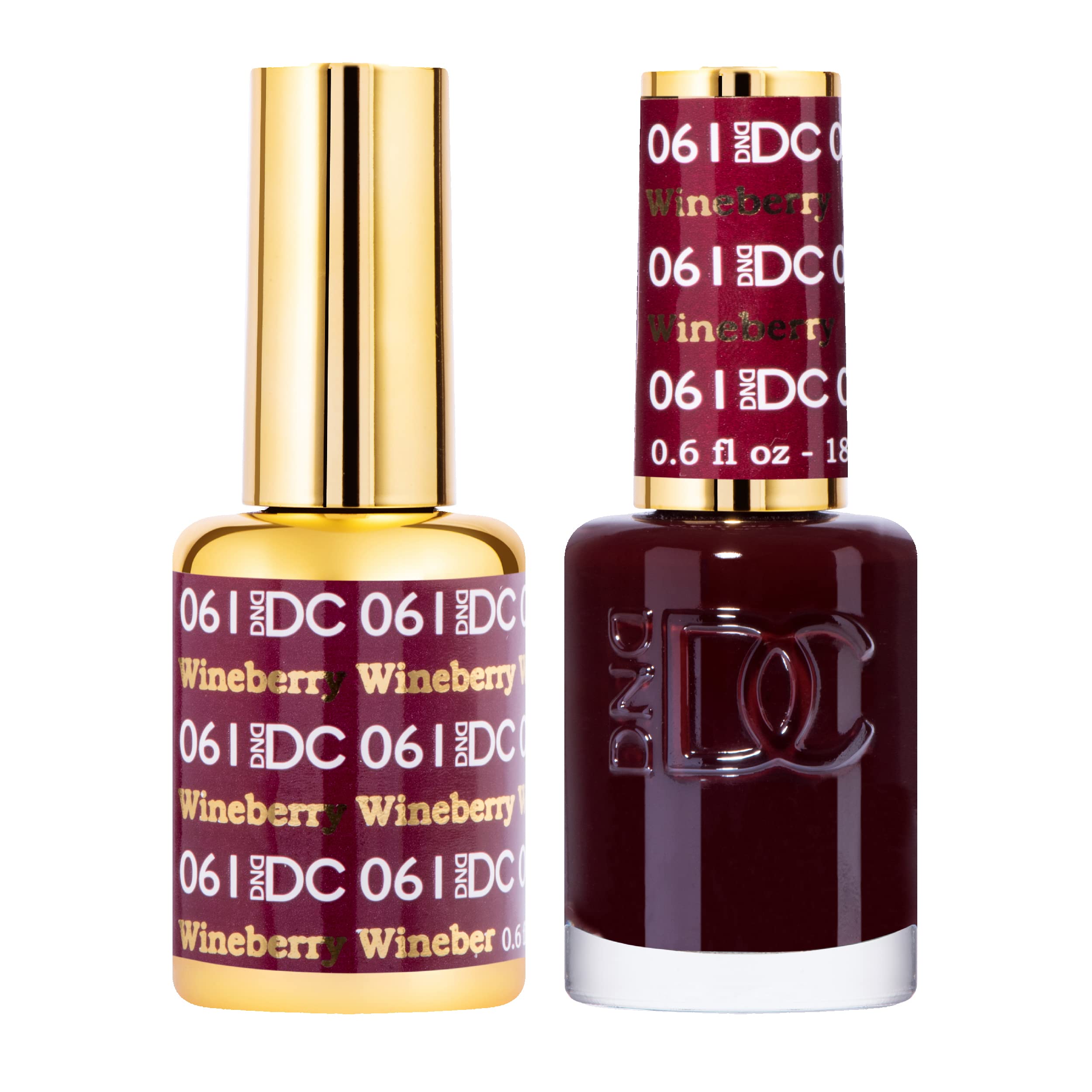DAISY DND Wineberry gel, botella, acabado duradero.