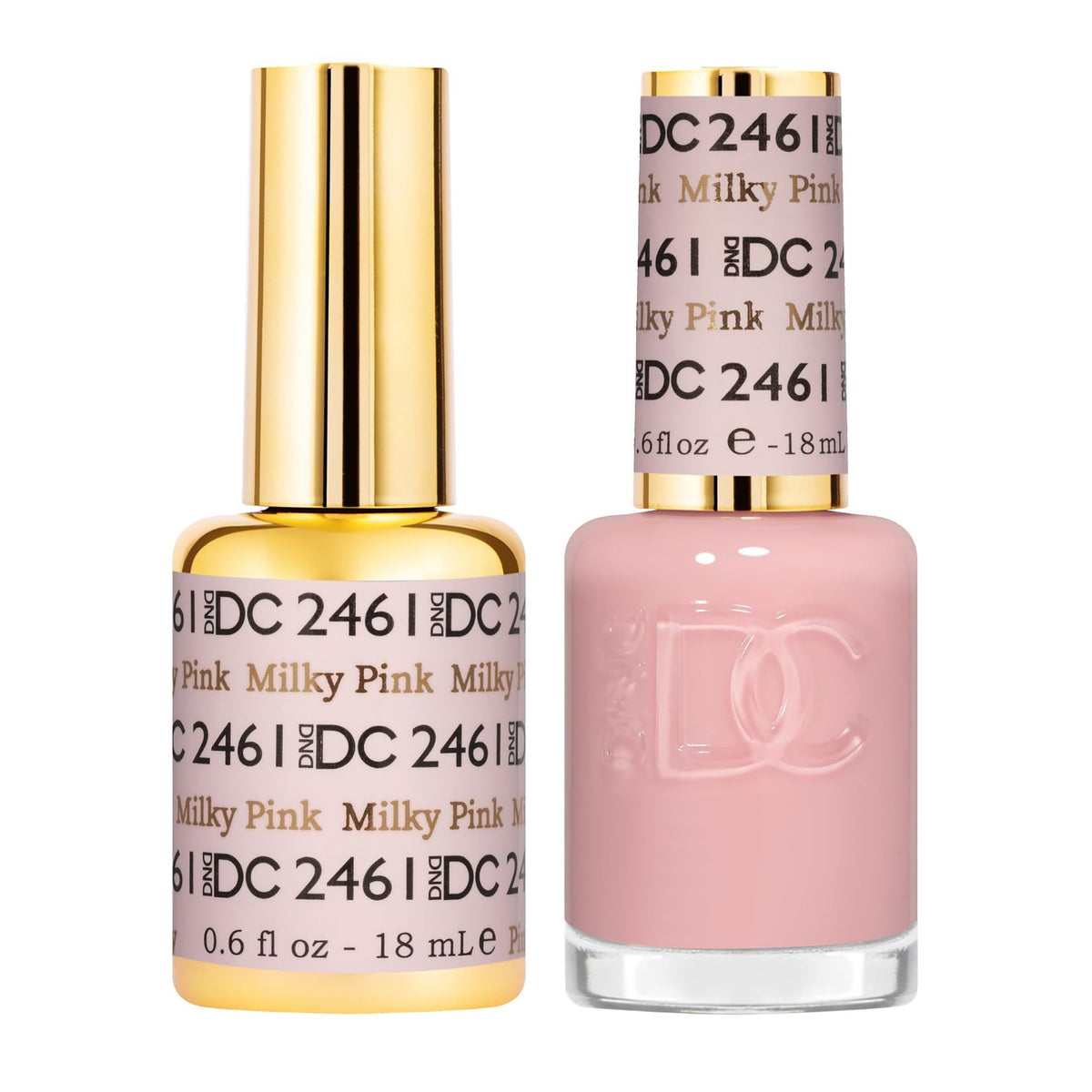 DAISY DND gel polish rosa lechoso 2461 en botella, cobertura suave