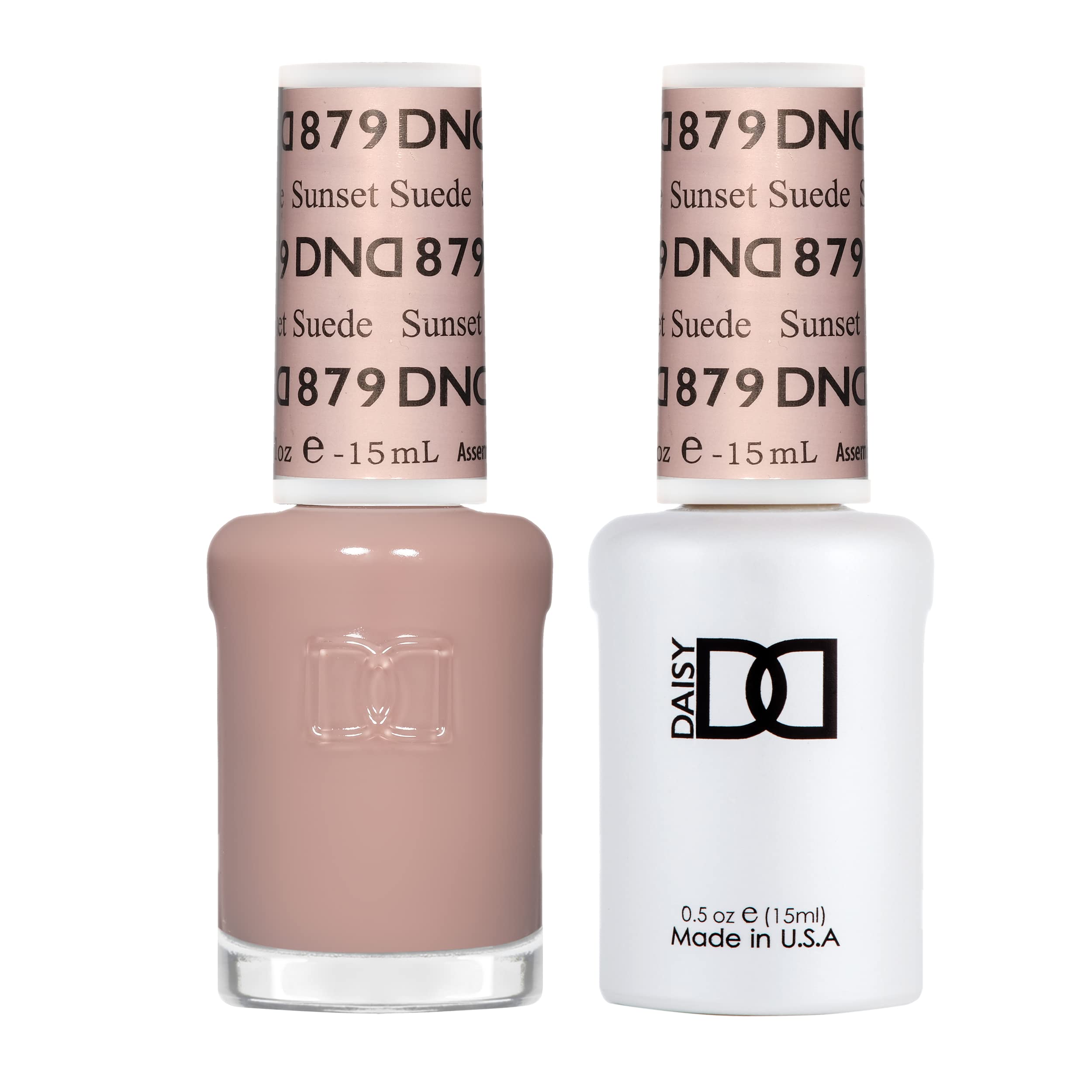 DAISY DND Sunset Suede: botella de gel con cobertura suave y duradera.