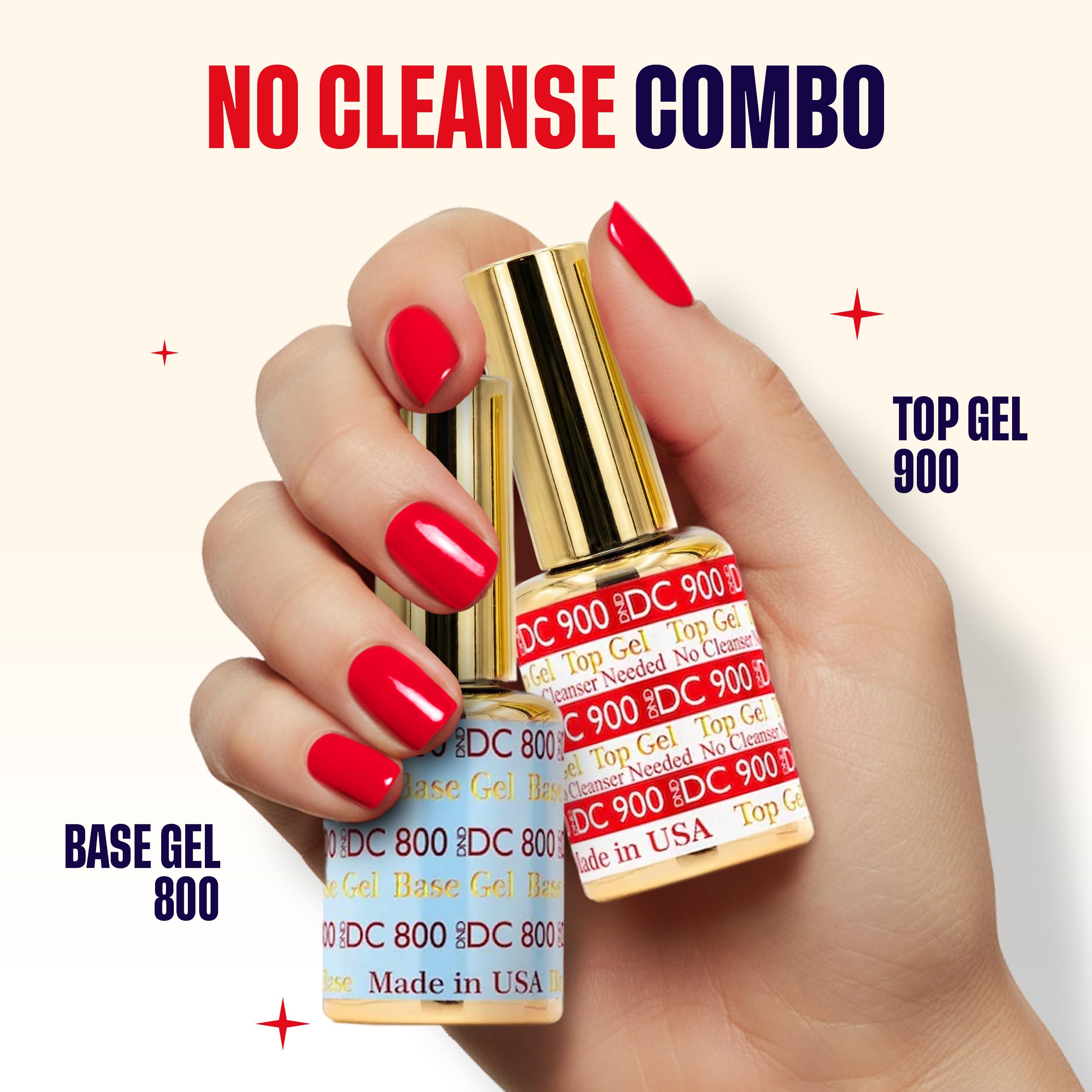 Daisy DND Top Gel 900 brillo intenso sin residuo.