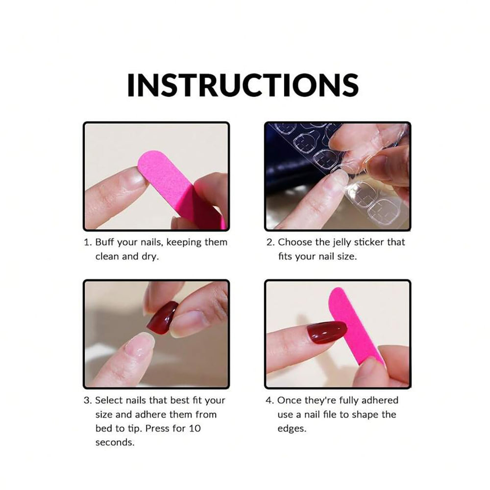 DAJIJIYOU gel-like soft finish nails for natural-feeling wear