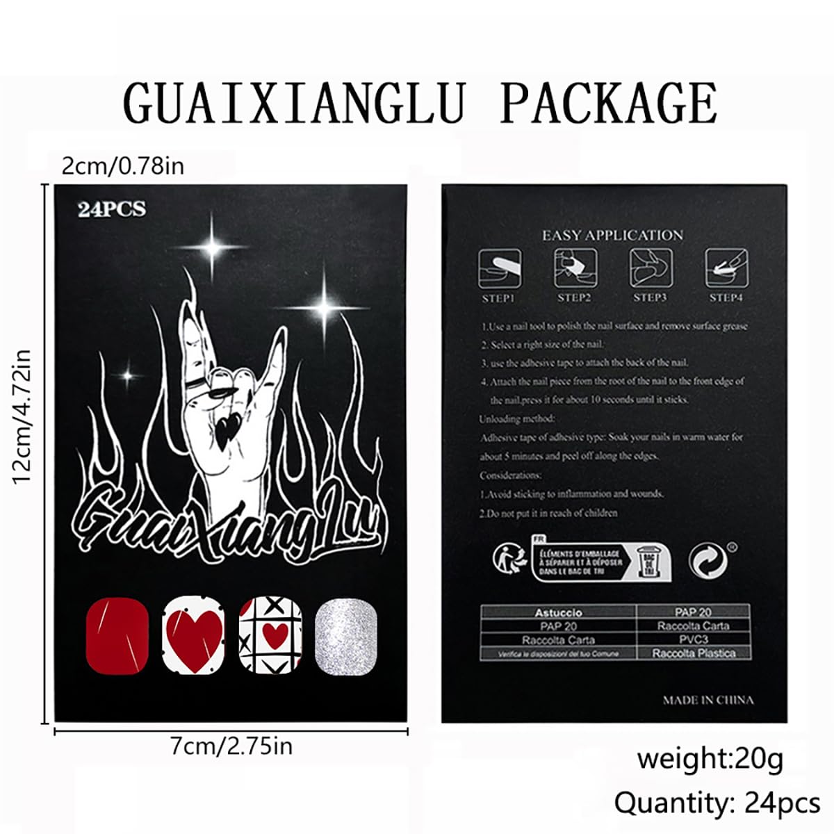 DAJIJIYOU kit con adhesivos, aplicación rápida y sin polvo