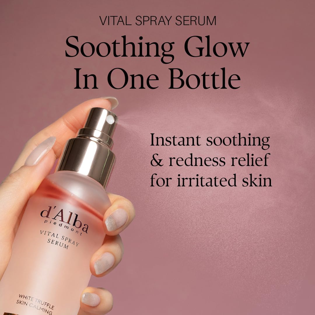 d'alba Red Flower Oils bottle hints at calming radiance.