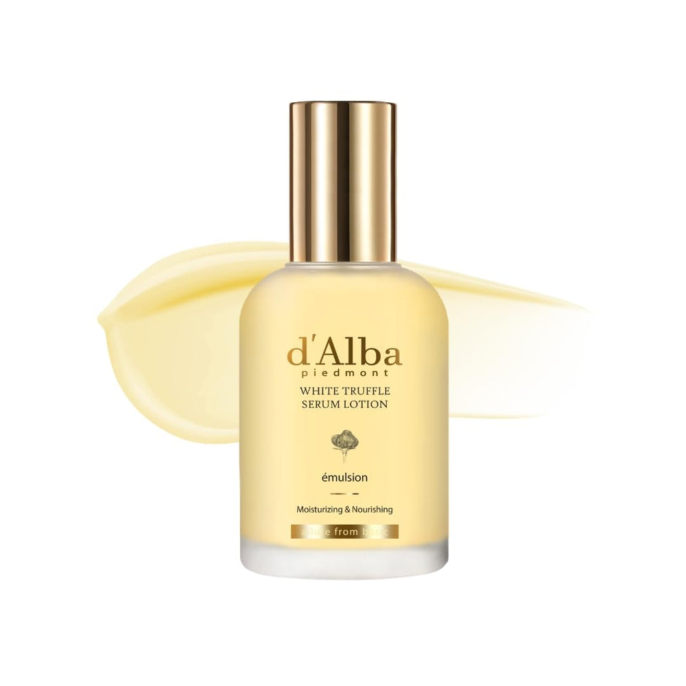 d'alba Piedmont White Truffle Moisturizing Serum Lotion bottle for deep hydration.