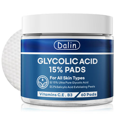 Dalin: discos exfoliantes glicólico 15% para renovación suave de la piel.