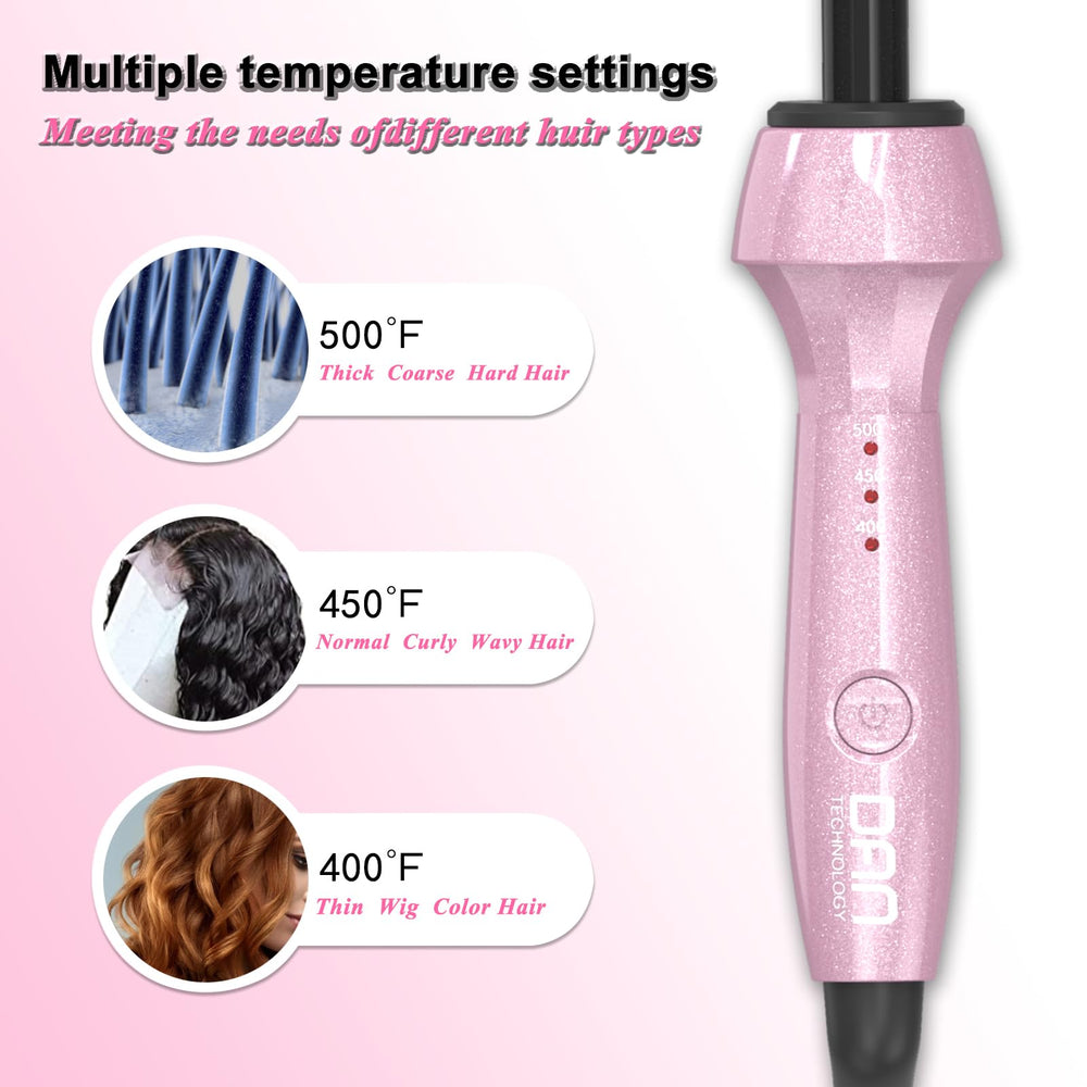 DAN Technology Dan 500℉ hot comb pink auto-lock feature for secure settings