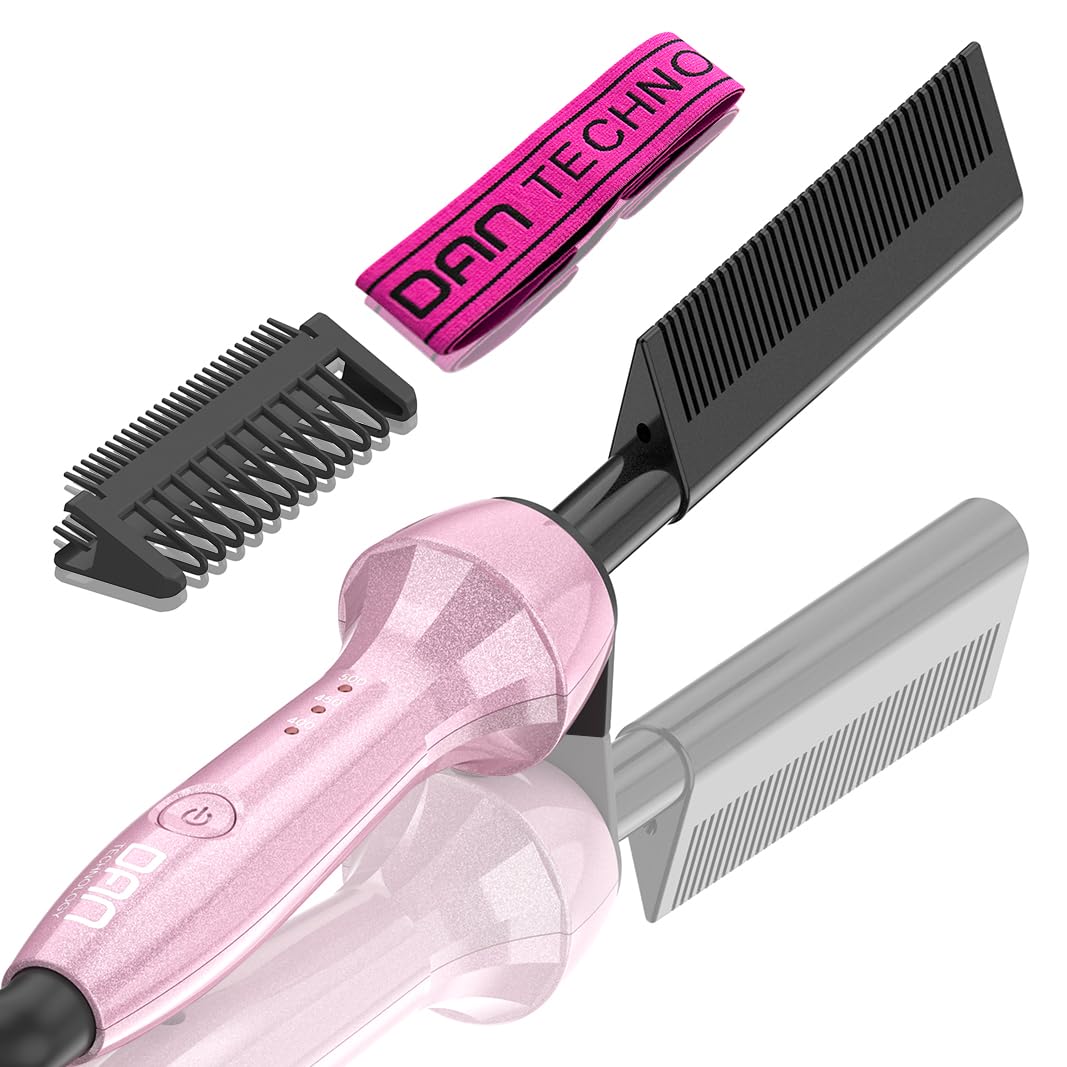 DAN Technology Dan 500℉ hot comb pink front view for quick styling