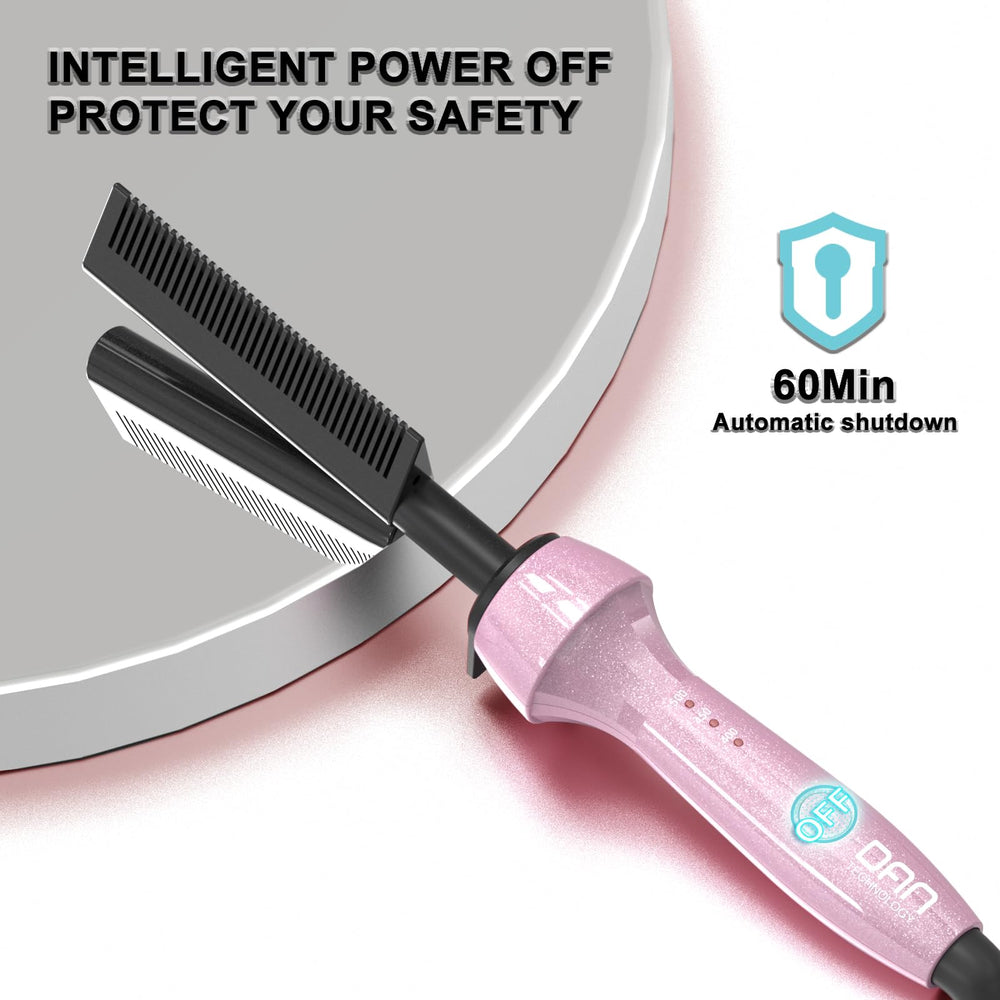 DAN Technology Dan 500℉ hot comb pink smart safety chip for auto shut-off
