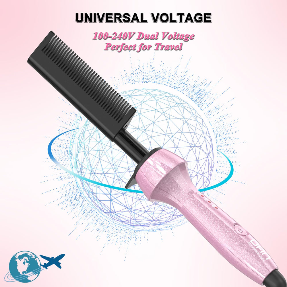 DAN Technology Dan 500℉ hot comb pink adjustable temperature settings for different hair types