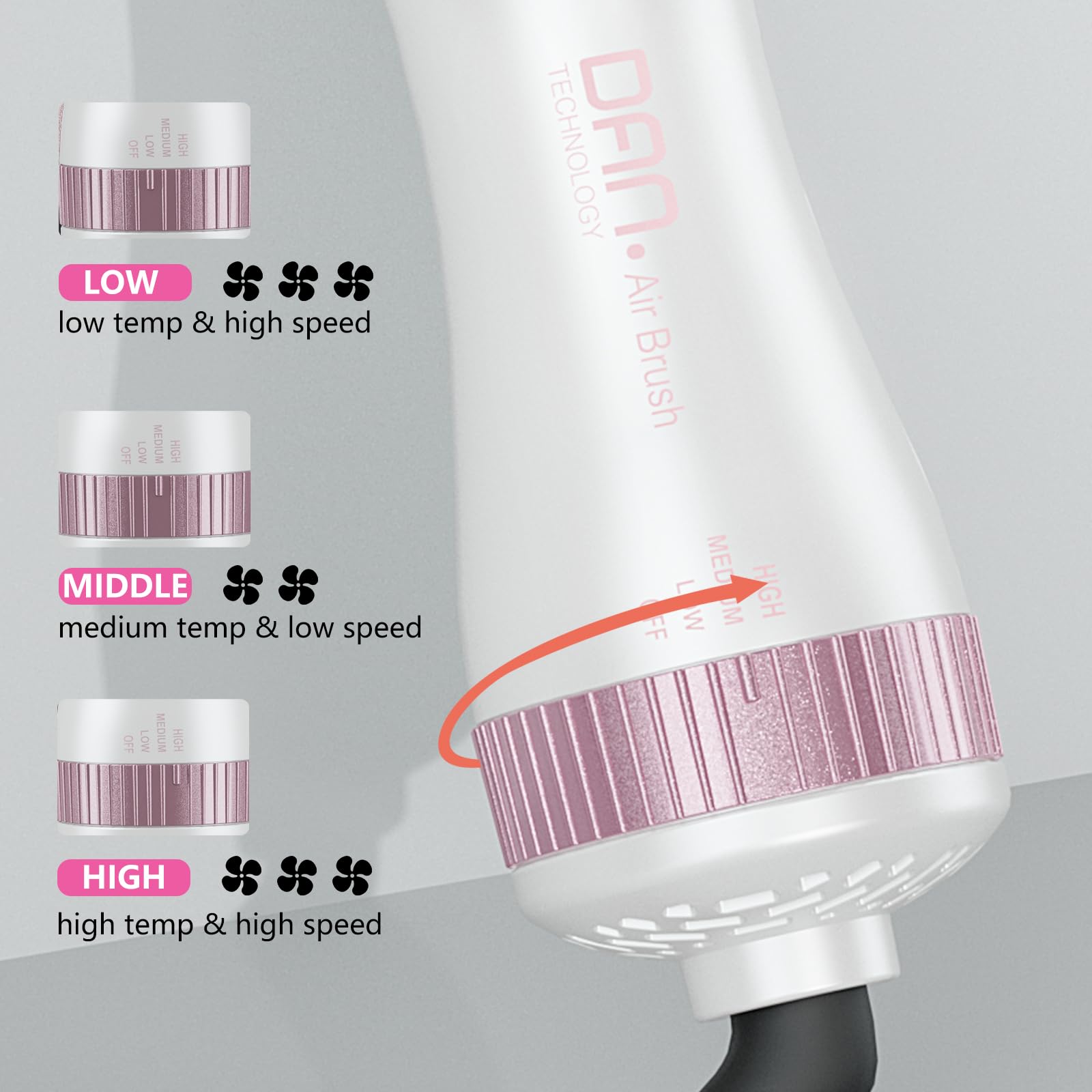 DAN Technology 4-in-1 hair dryer brush enables dry, straighten, curl, and comb
