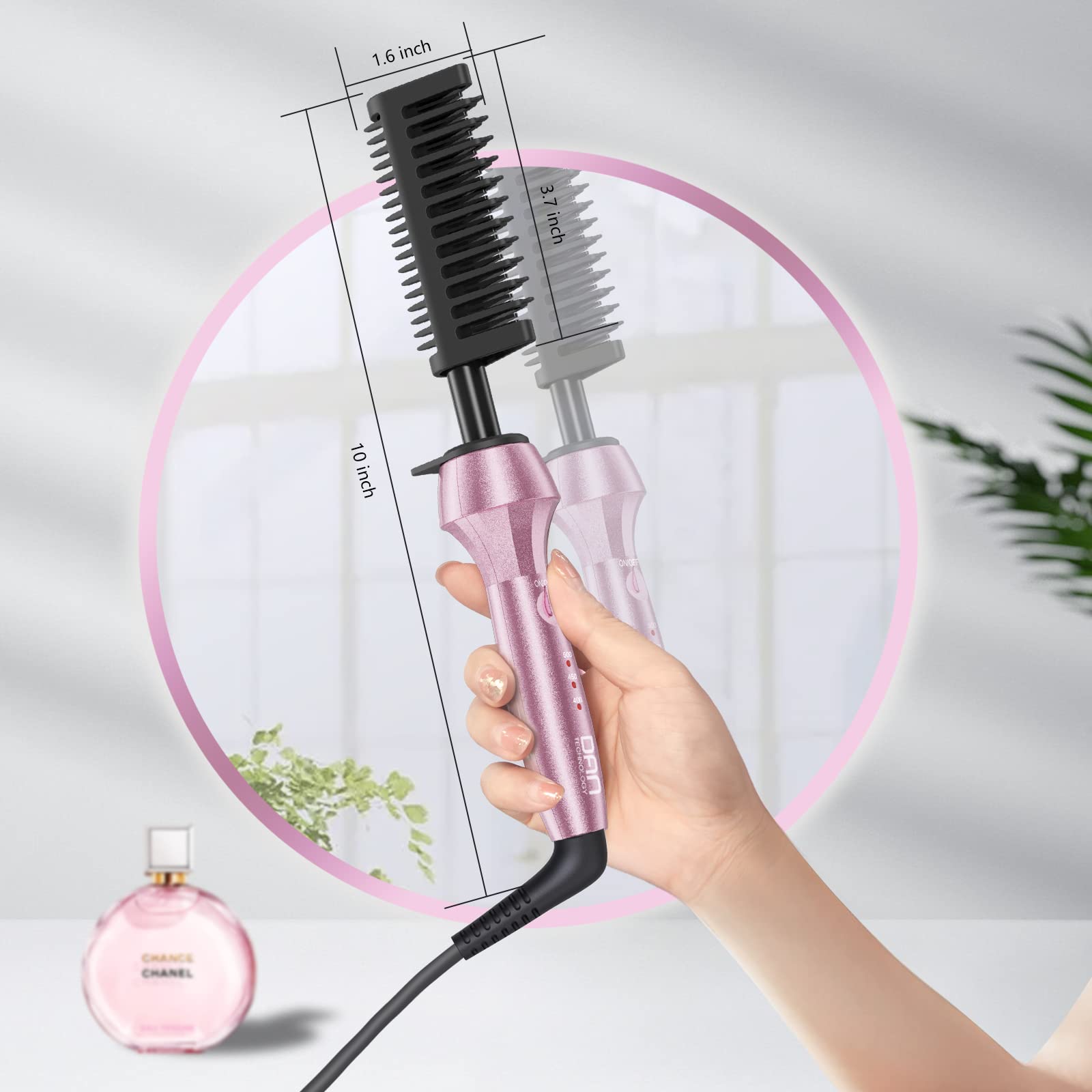 Dual voltage hot comb from 100V–240V enables worldwide styling.