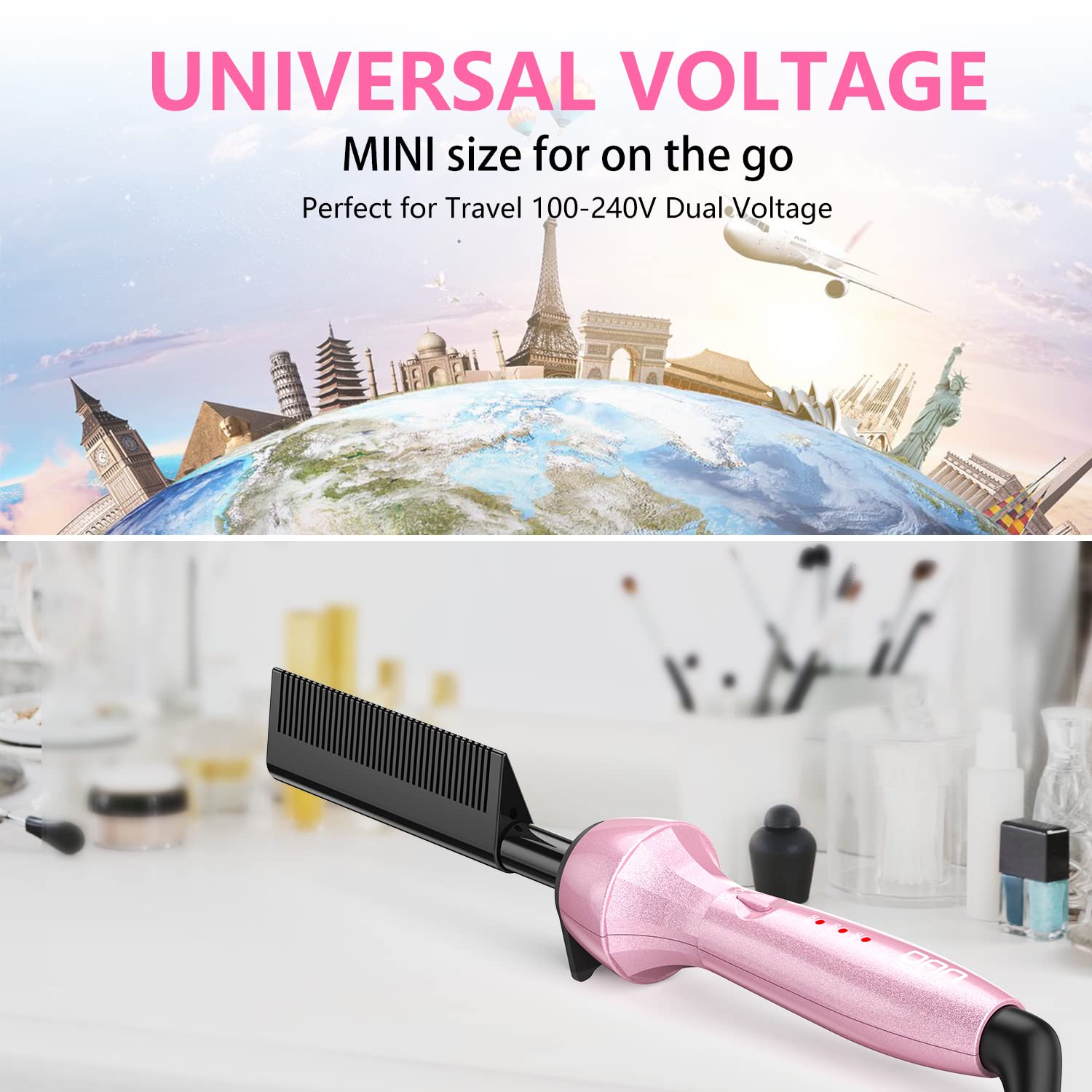 DAN Technology hot comb ideal for wig straightening and styling wigs.
