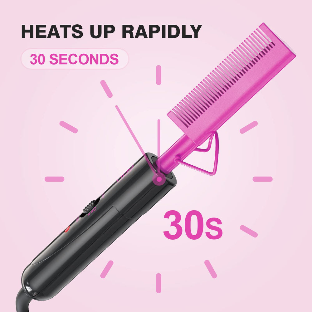DAN Technology hot comb close-up shows ceramic ion teeth for smooth, frizz-free styling