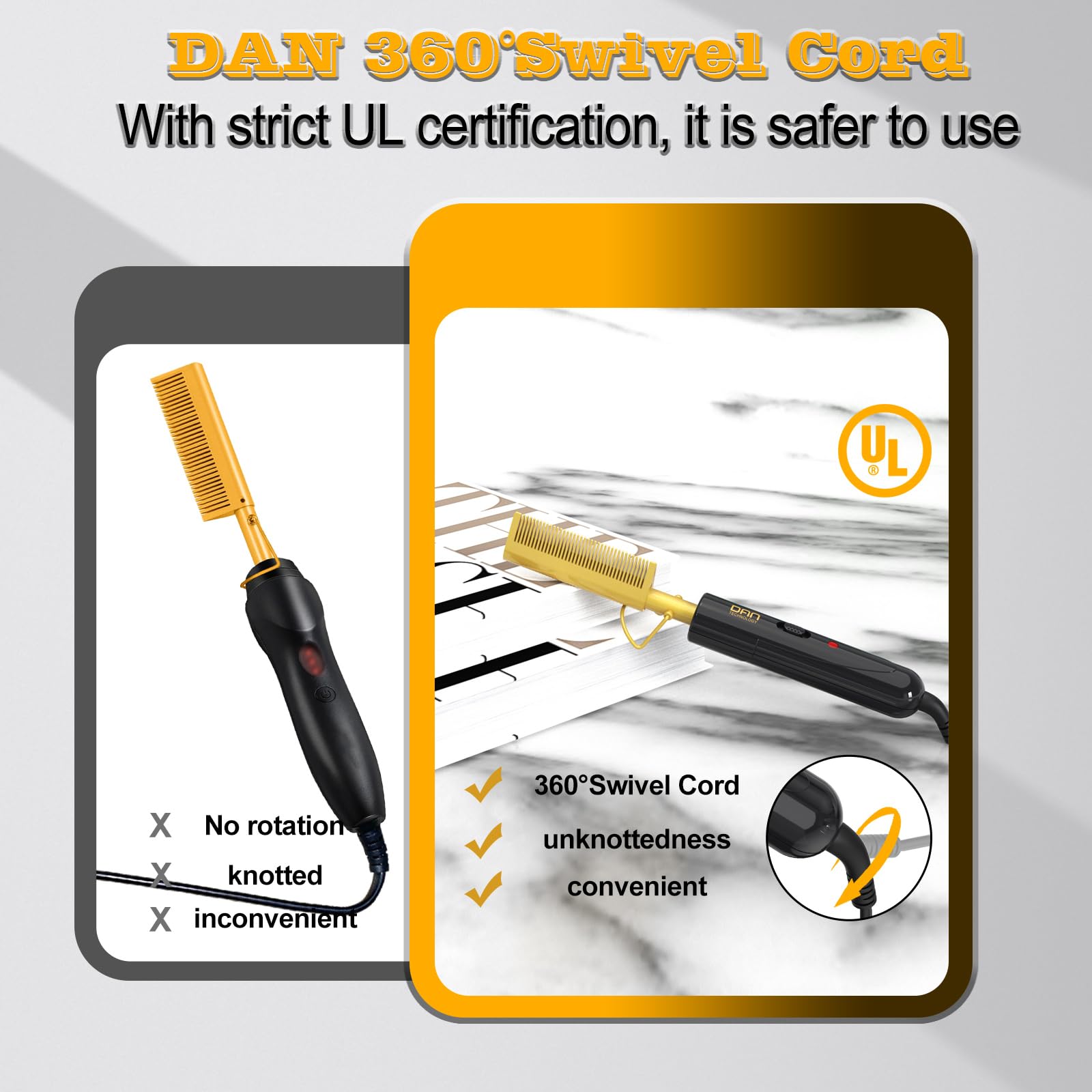 DAN Technology dual-voltage travel-friendly for styling abroad or at home.