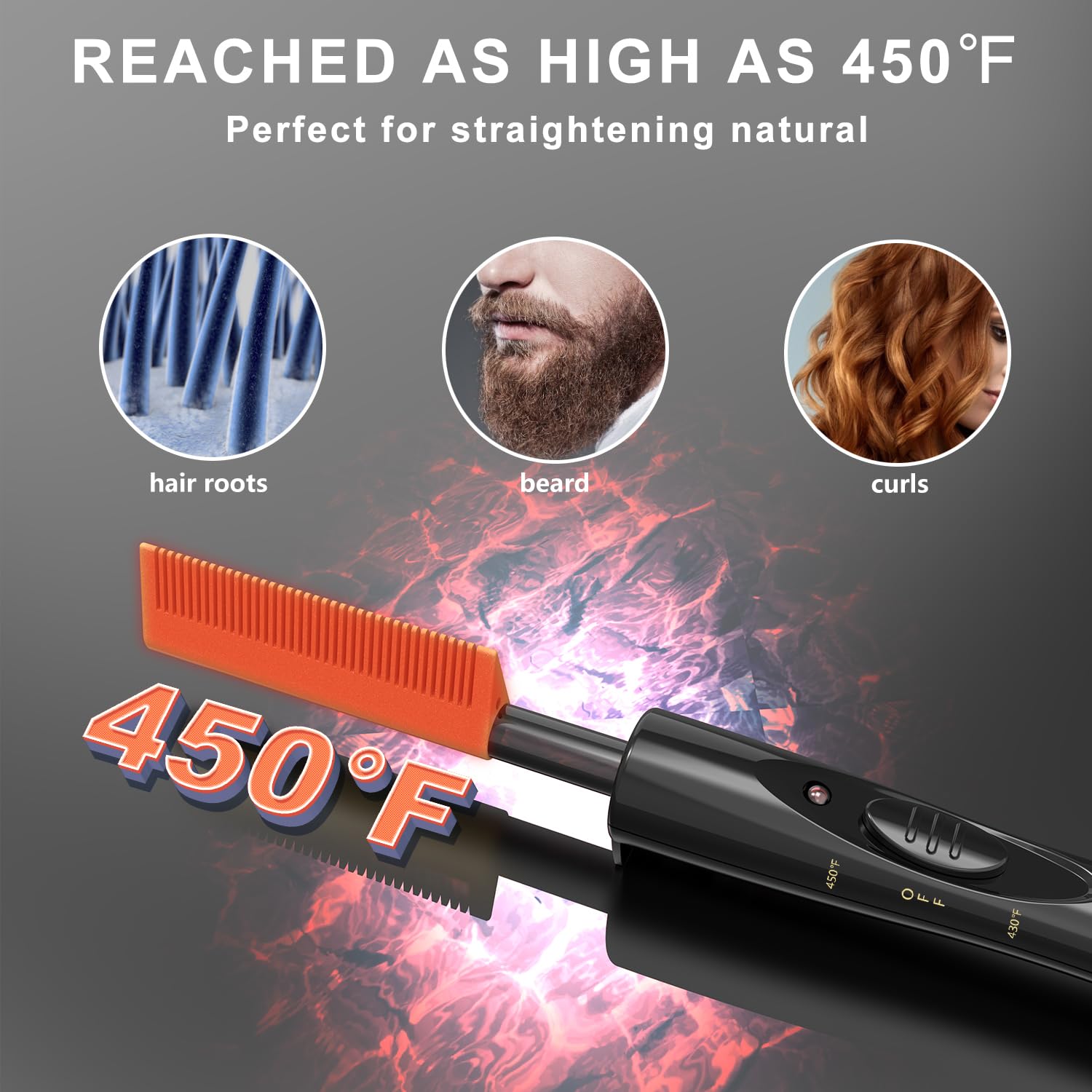 DAN Technology Fast heat feature supports rapid styling for wigs and roots.