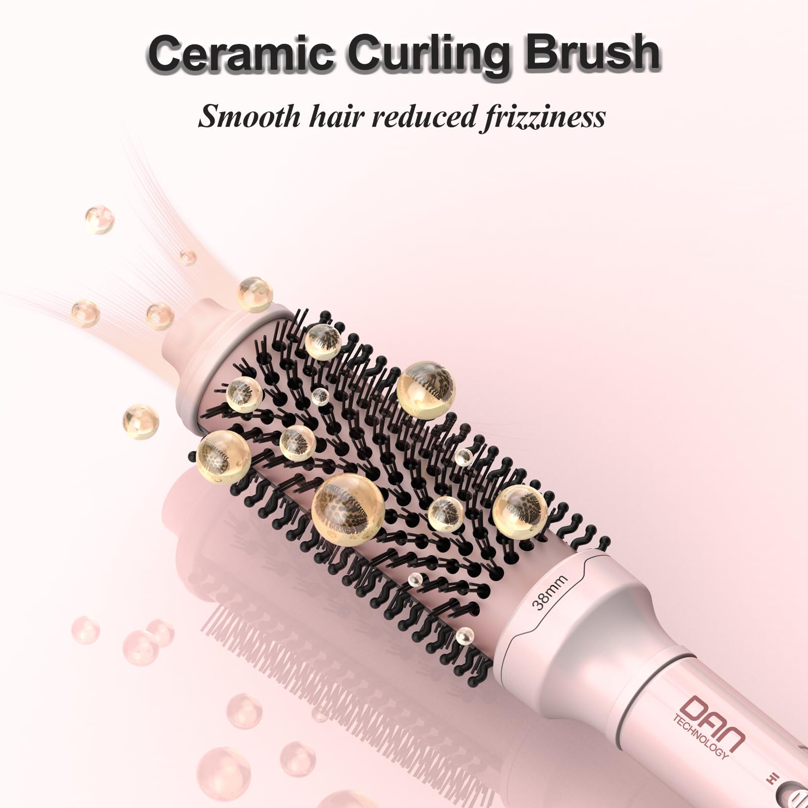DAN Technology tourmaline ceramic head delivers even heat across lengths.