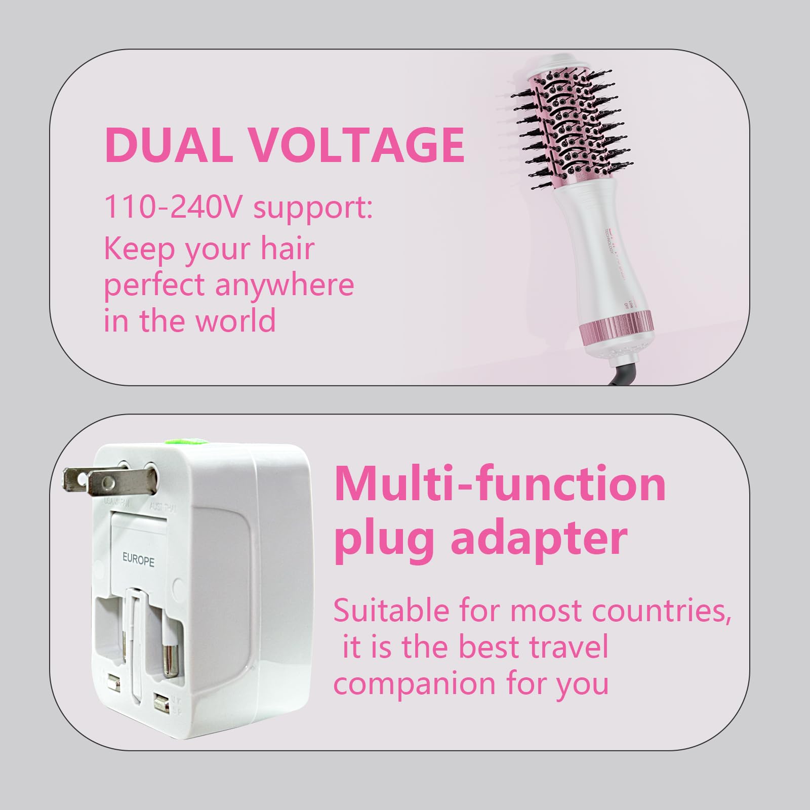 DAN Technology compact travel plug adapter supporting multiple sockets