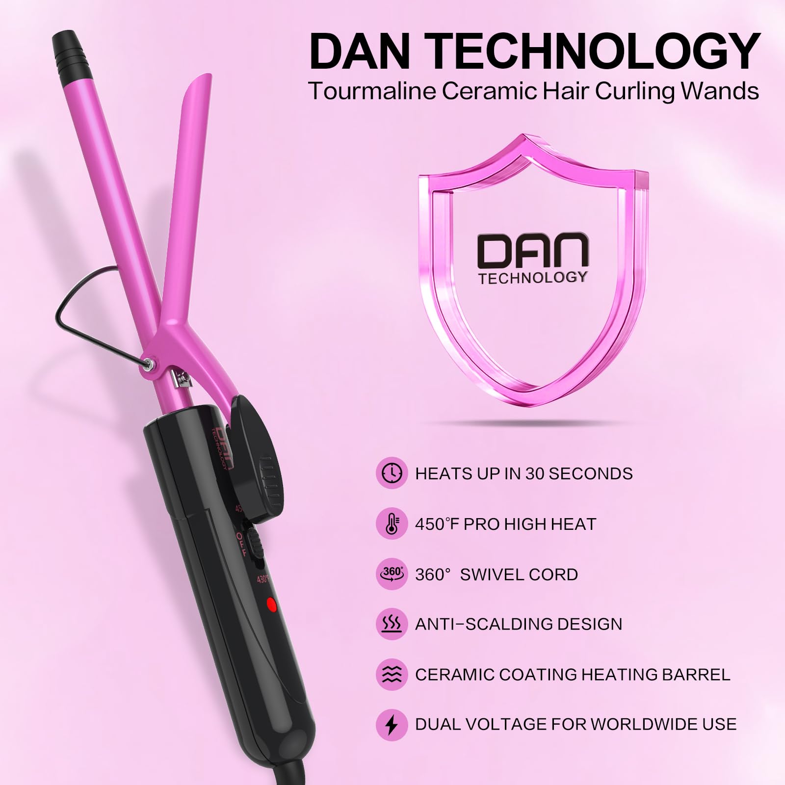 DAN Technology wand with two heat settings 430°F and 450°F