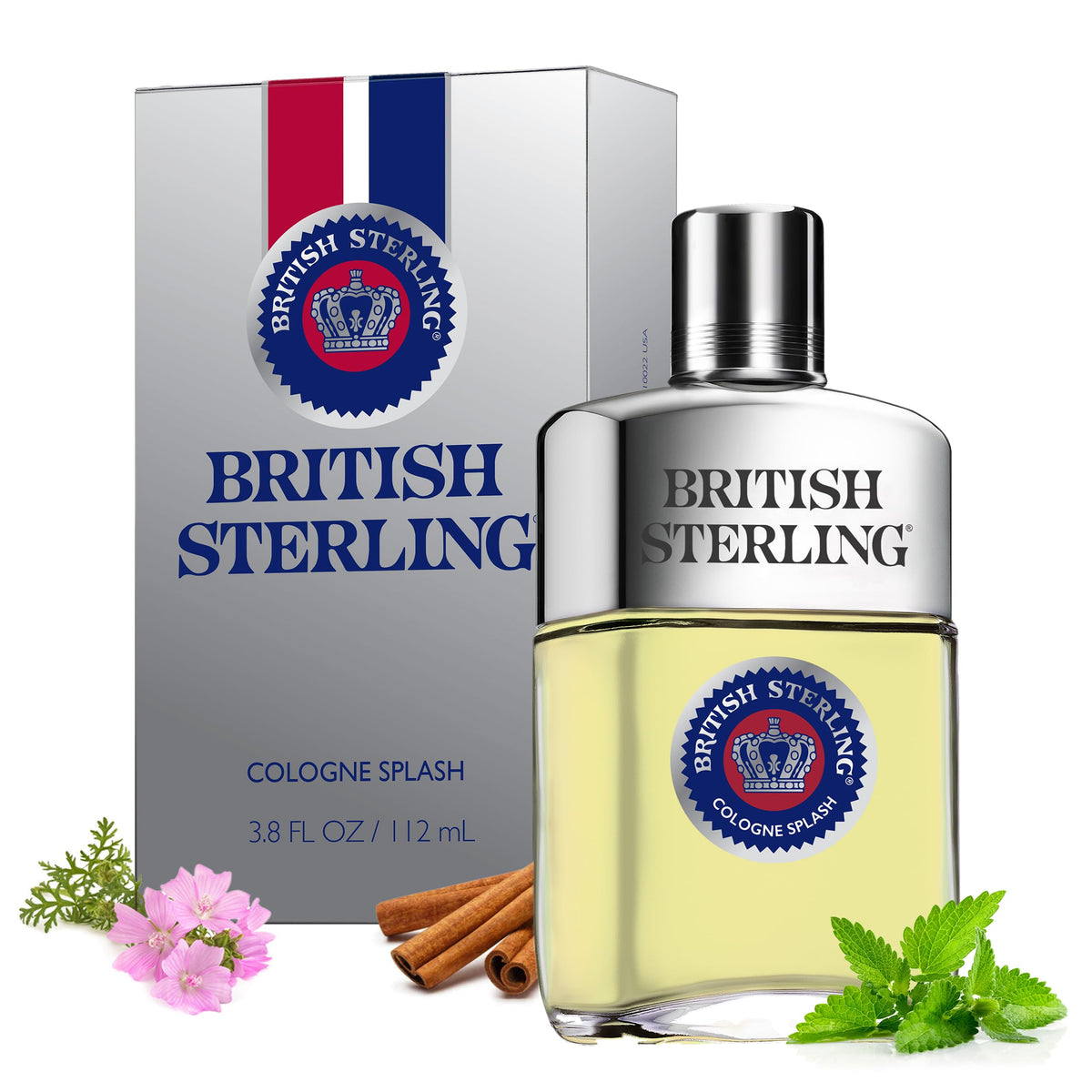 Dana British Sterling bottle front, bold masculine fragrance for daily confidence.