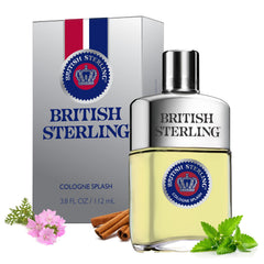 Dana British Sterling bottle front, bold masculine fragrance for daily confidence.