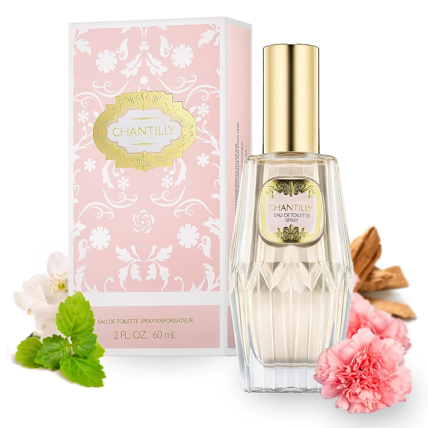 Dana Chantilly EDT bottle with elegant design and floral-oriental fragrance.