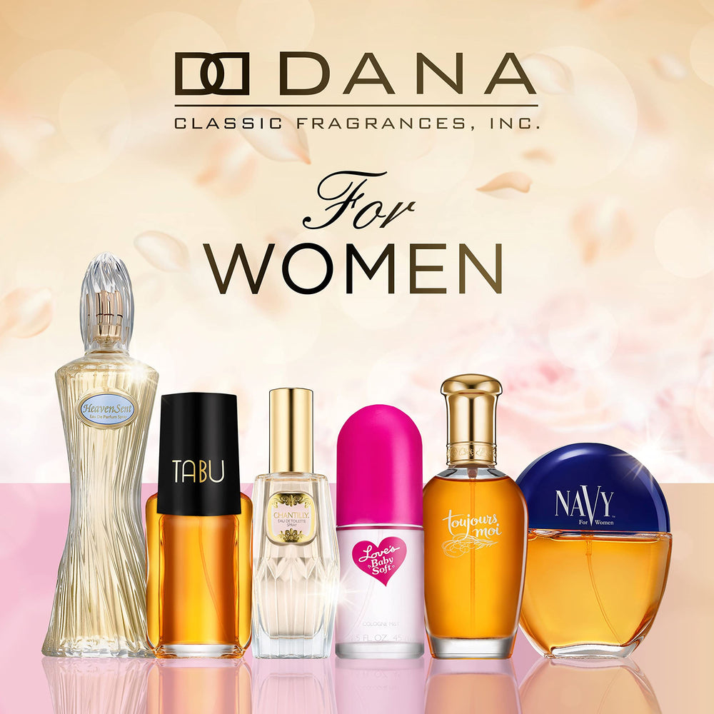 Dana Chantilly EDT spray mist demonstrates light, wearable scent projection.