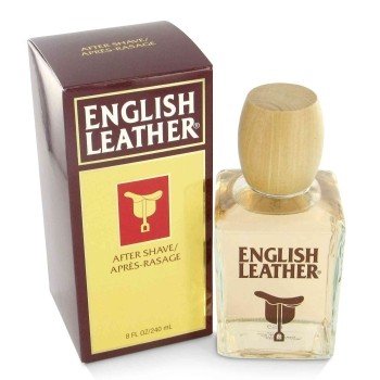 Dana English Leather aftershave bottle enhances your post-shave routine.