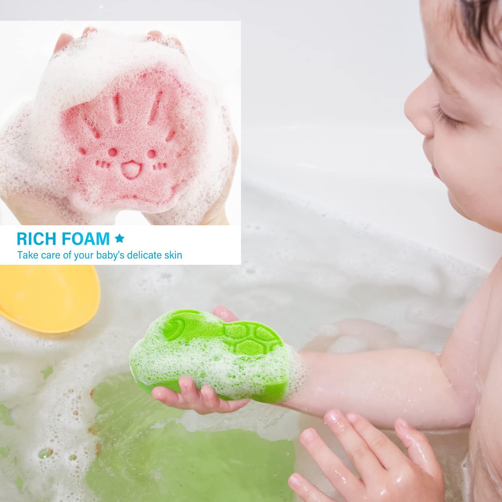Espuma suave y fácil de formar para un baño cómodo