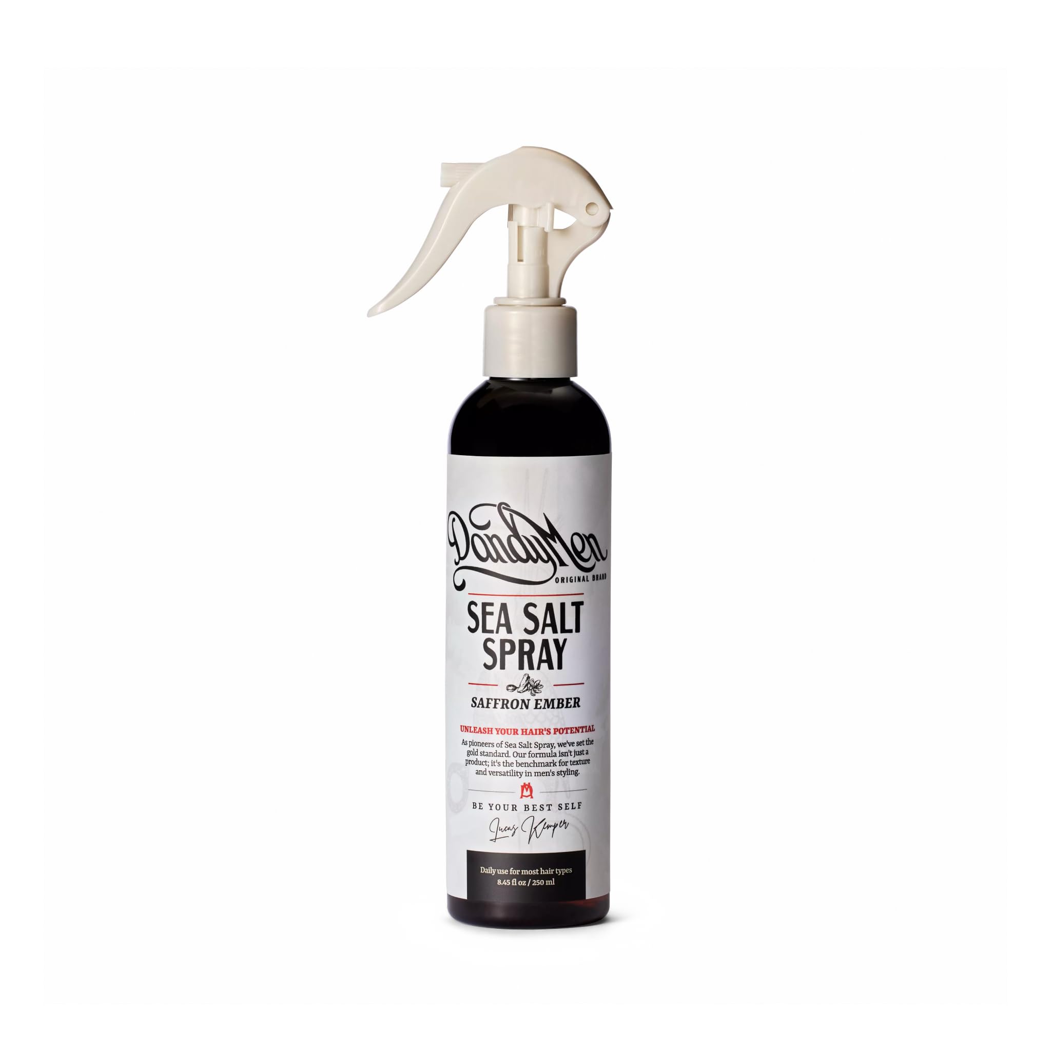 DandyMen aerosol de sal marina para textura ligera del cabello.