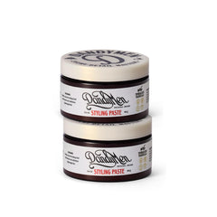 DandyMen Styling Paste jar shows medium hold with natural shine for versatile looks.