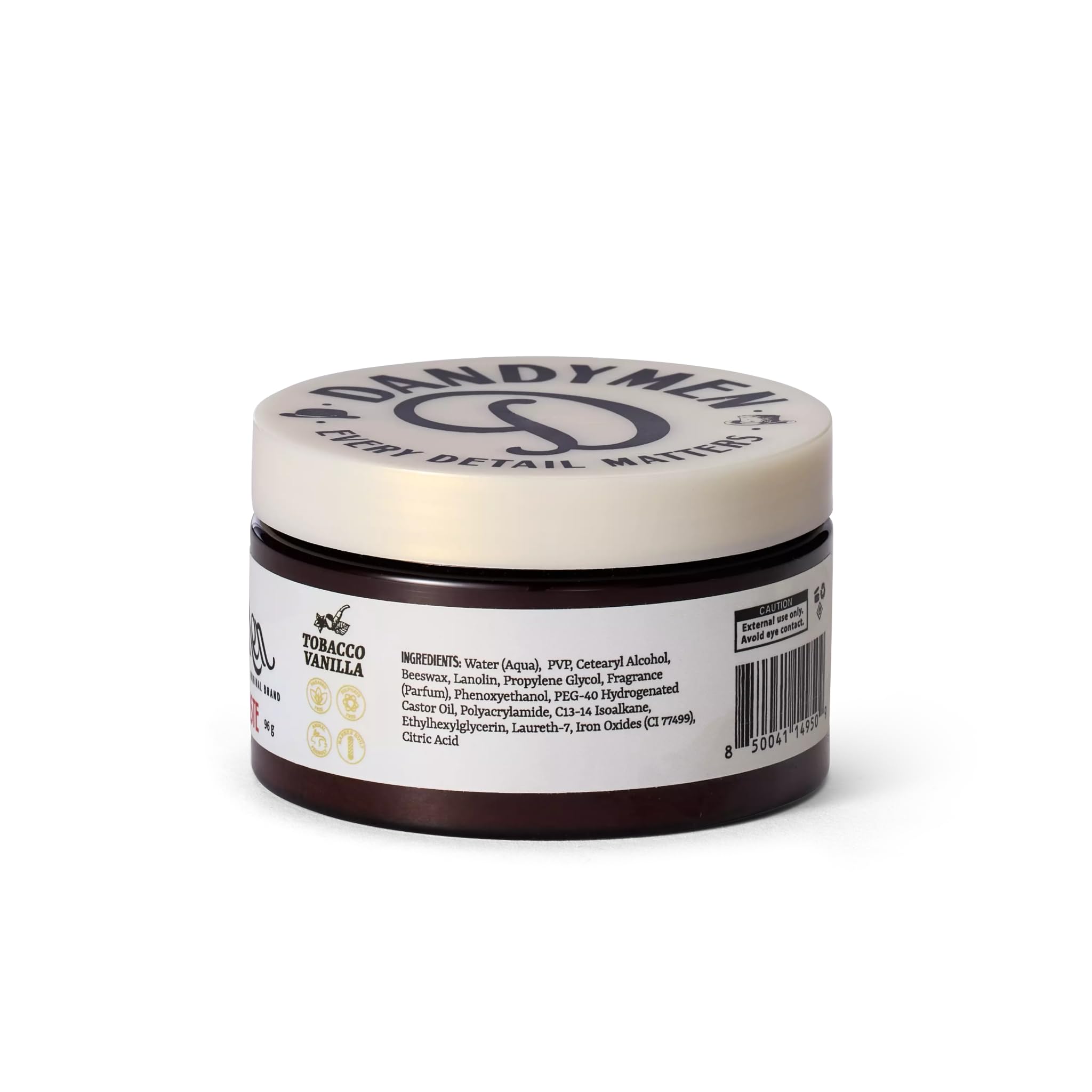 DandyMen Styling Paste easy rinse-out leaves no residue after styling.