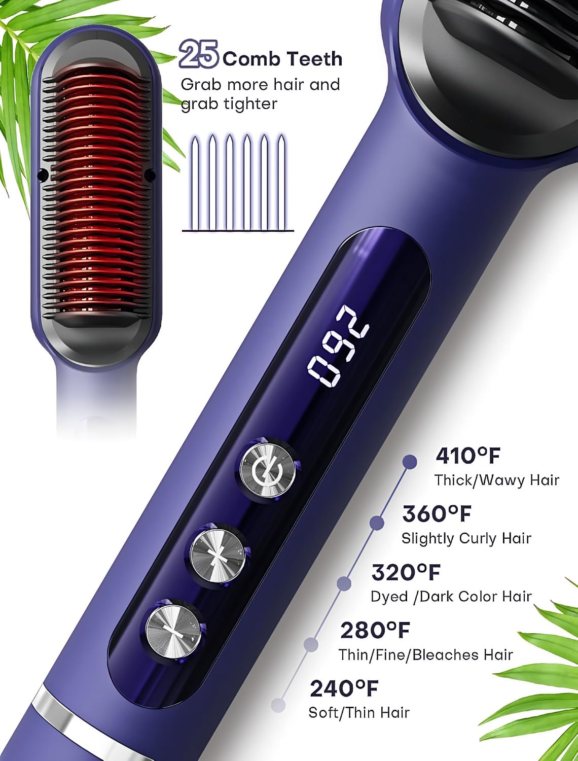 Danett ceramic-coated plates glide smoothly and reduce frizz