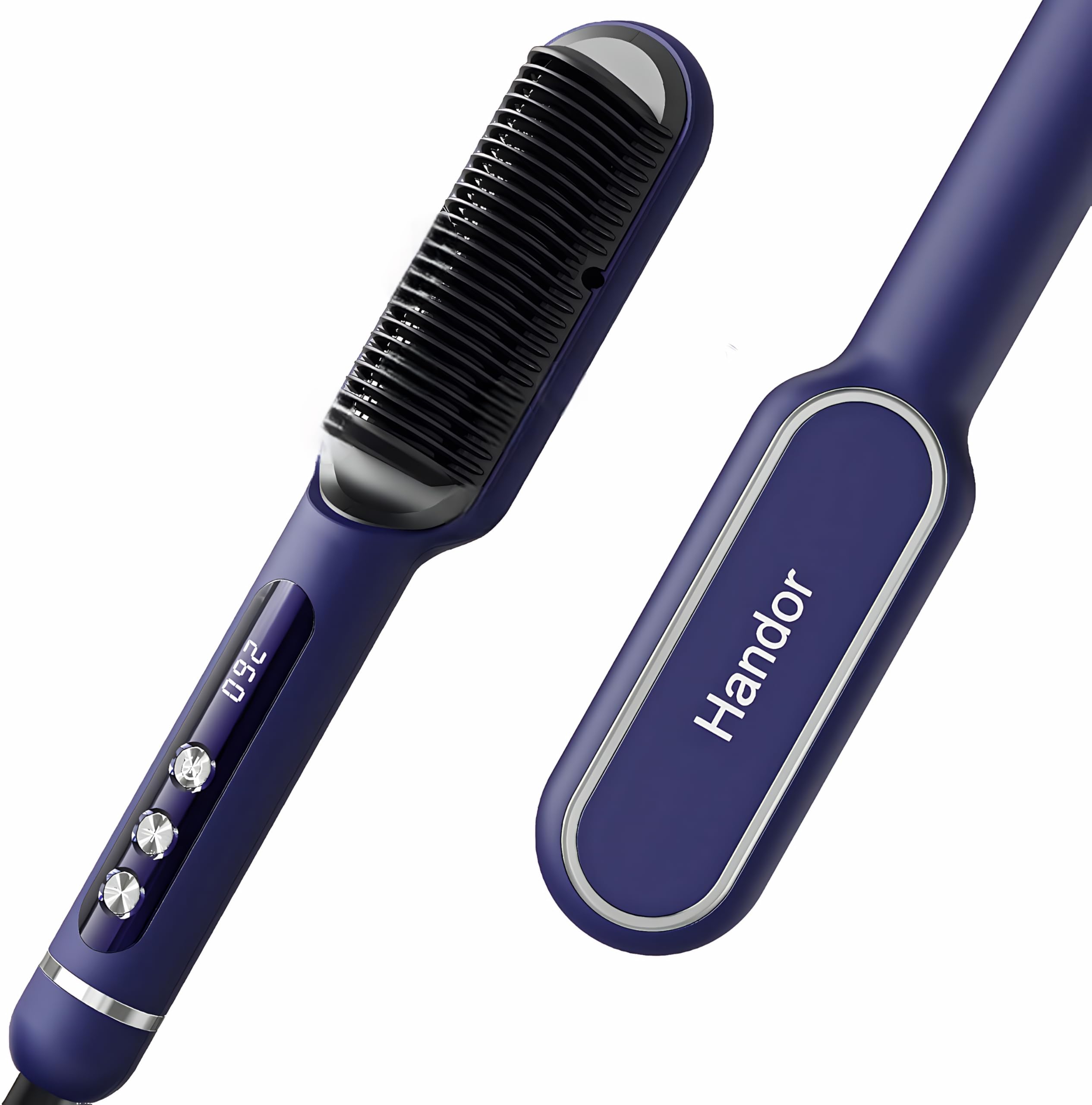 Danett Upgraded Ionic Hair Straightener Brush front view for quick at-home styling