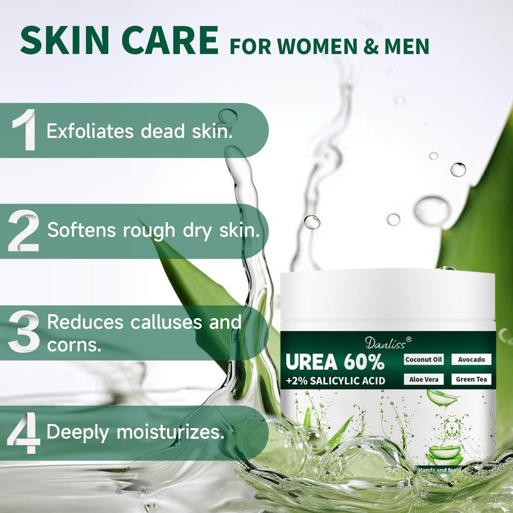 Danliss Crema Urea 60% en manos para suavizar piel.