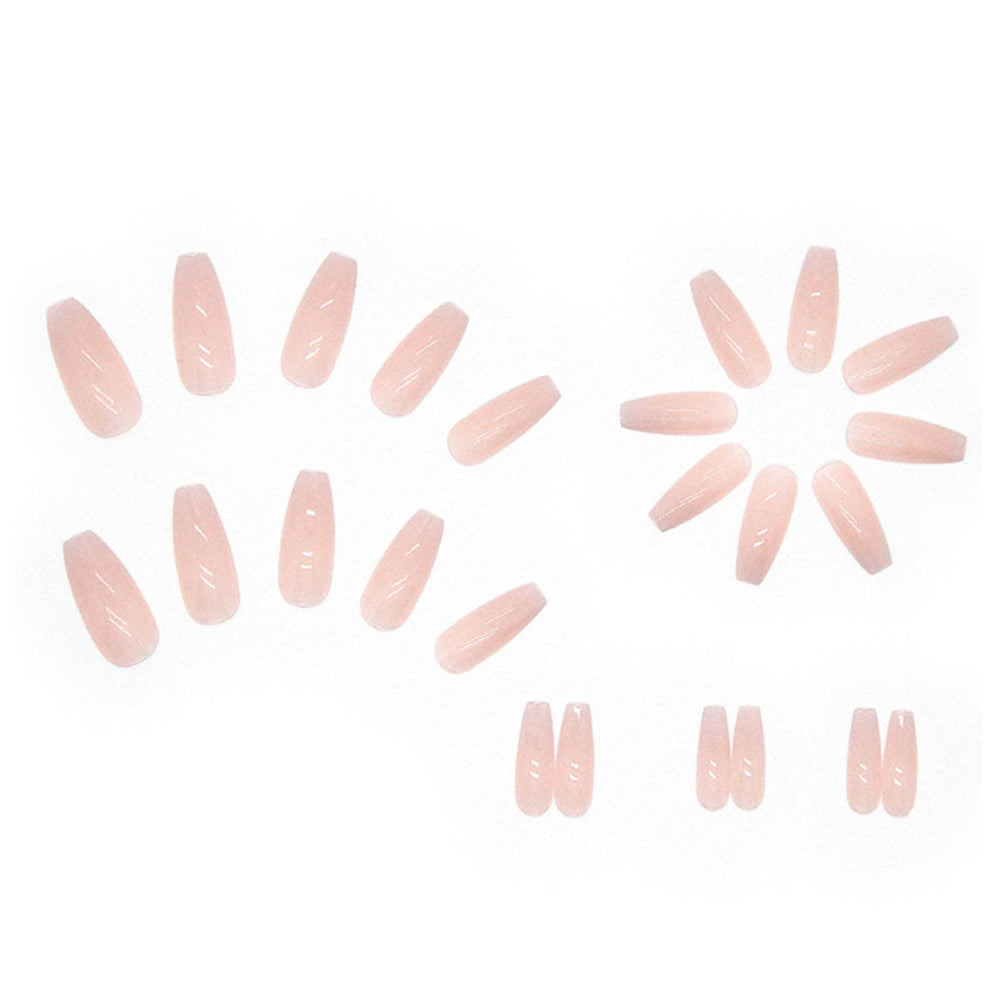 DANMANR nude acrylic false nails 24pcs ideal for quick at-home style