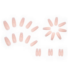 DANMANR nude acrylic false nails 24pcs ideal for quick at-home style