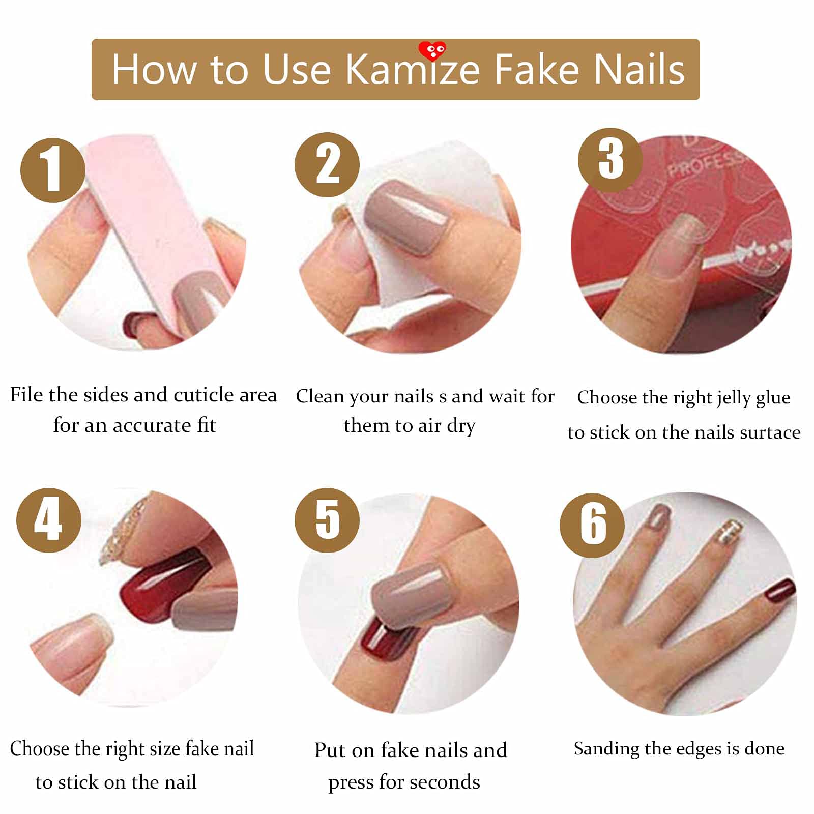 DANMANR quick 30-second application guide for at-home manicure