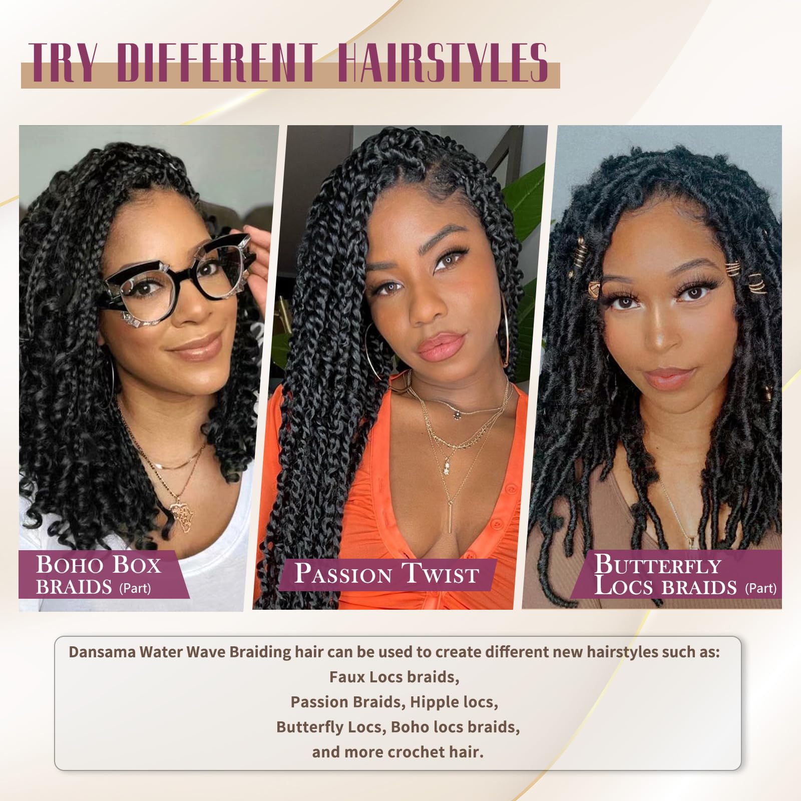 Dansama Passion Twist 18in faux-locs styling option for trendy boho style