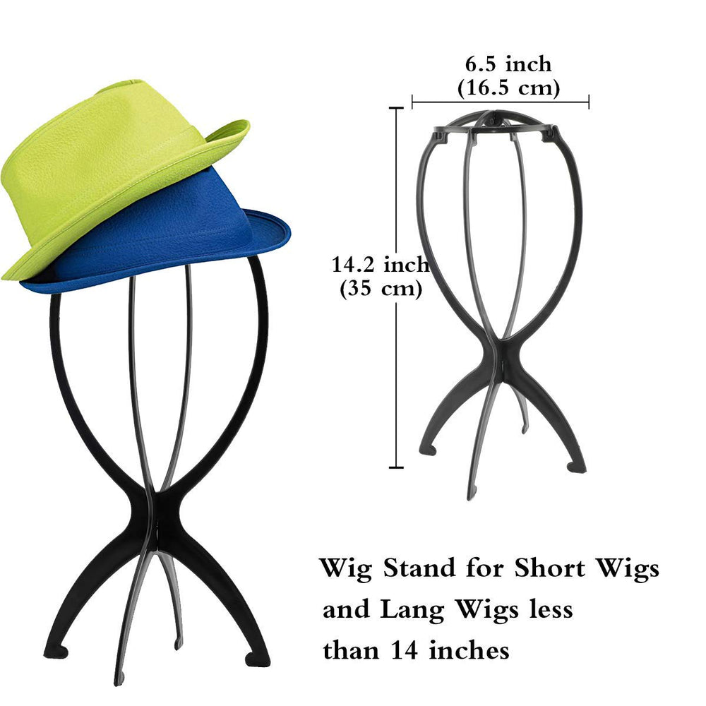 DANSEE six-pack travel case demonstrates portable stands for easy wig rotation.