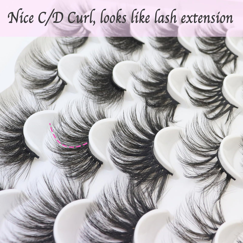 DAODER 10-pair variety lash set for dramatic looks.