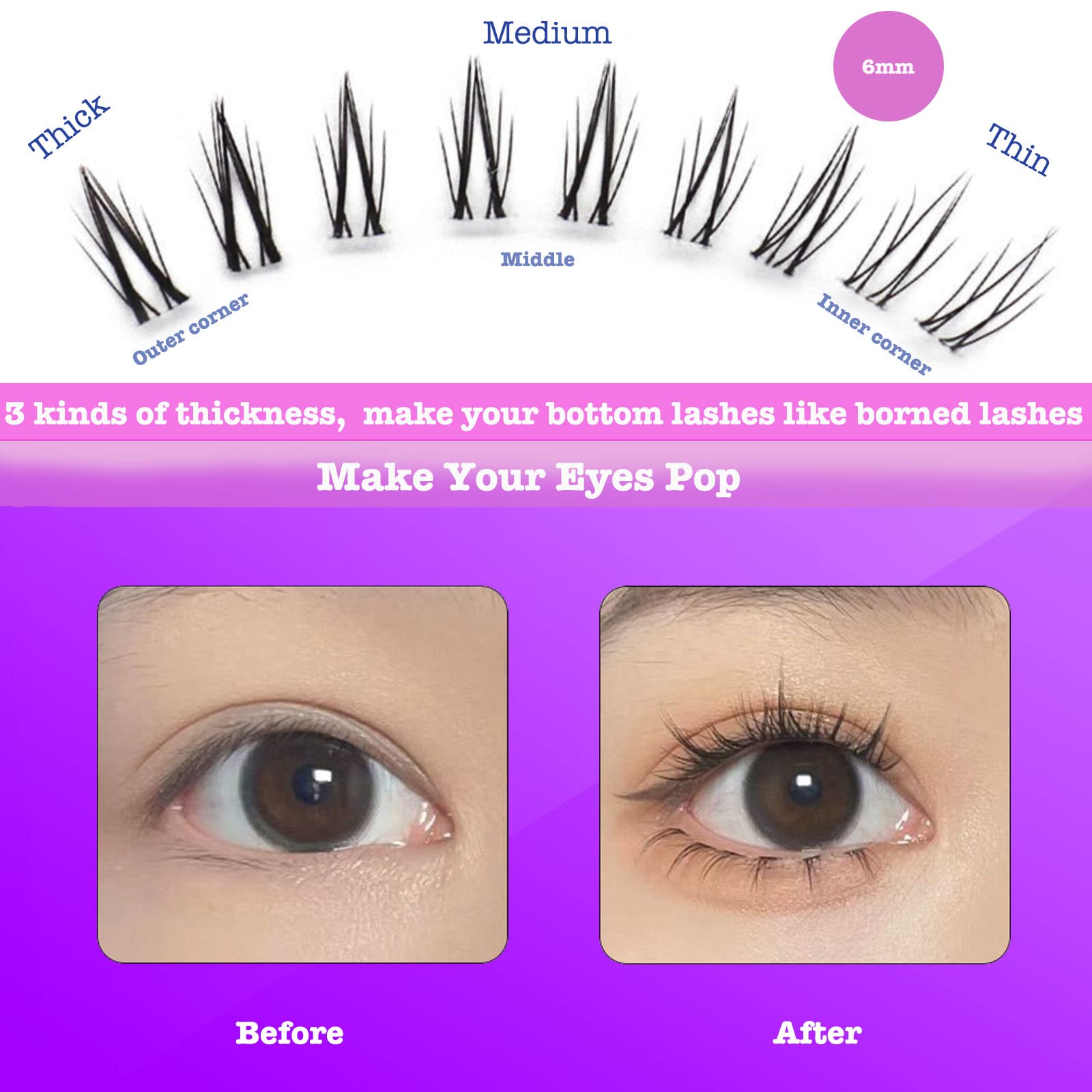 DAODER crisscross fibers with clear band for invisible wear