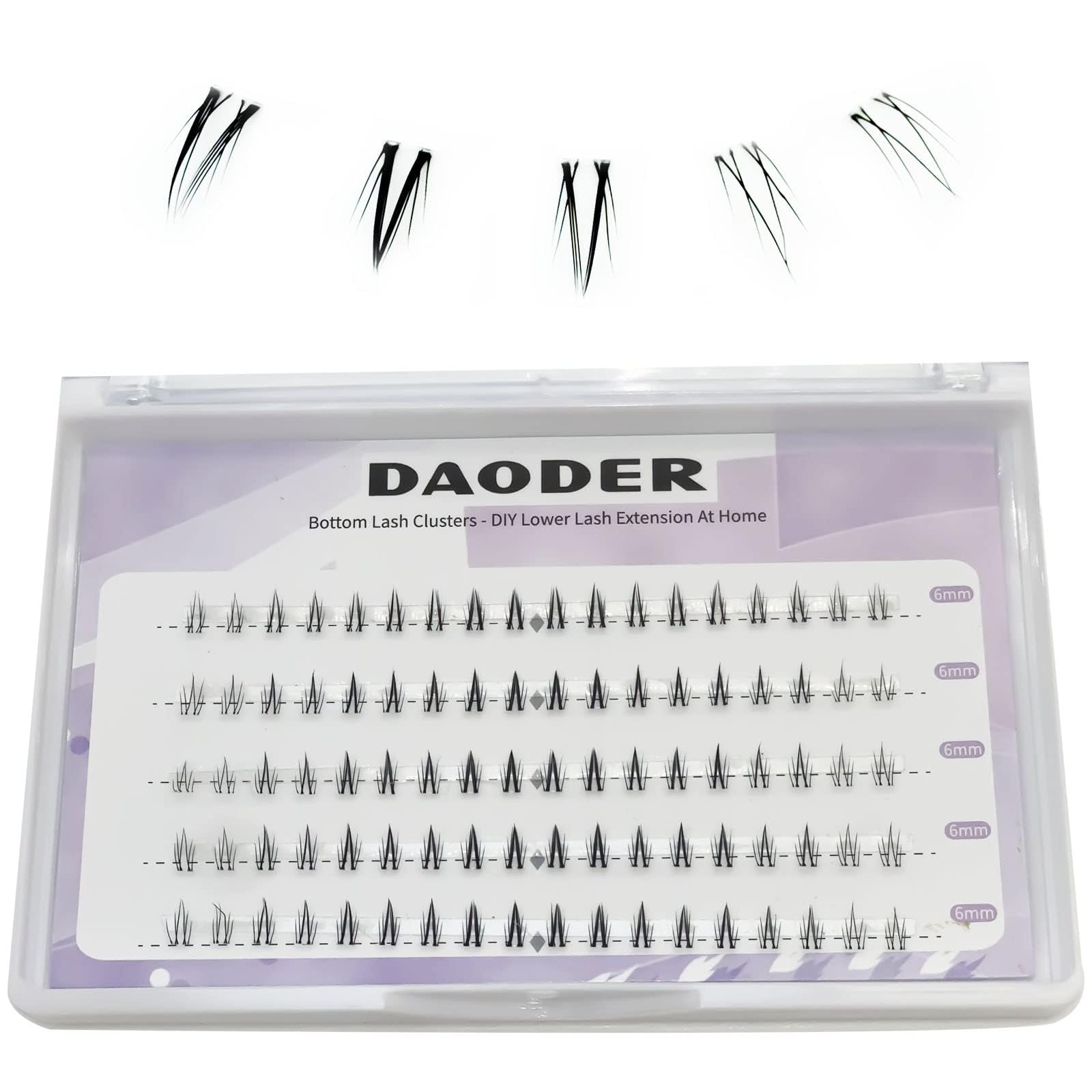 DAODER bottom lash clusters tray view for DIY extensions