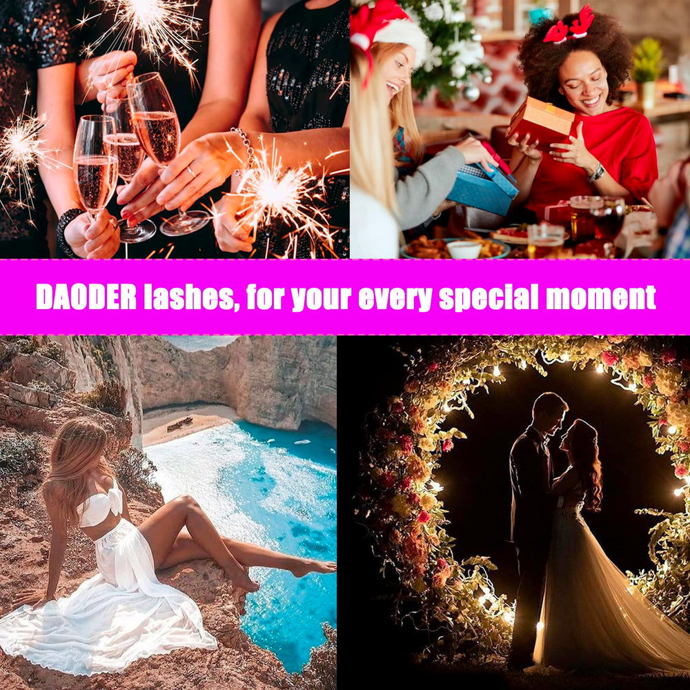 DAODER festive lashes for Christmas or special occasions.
