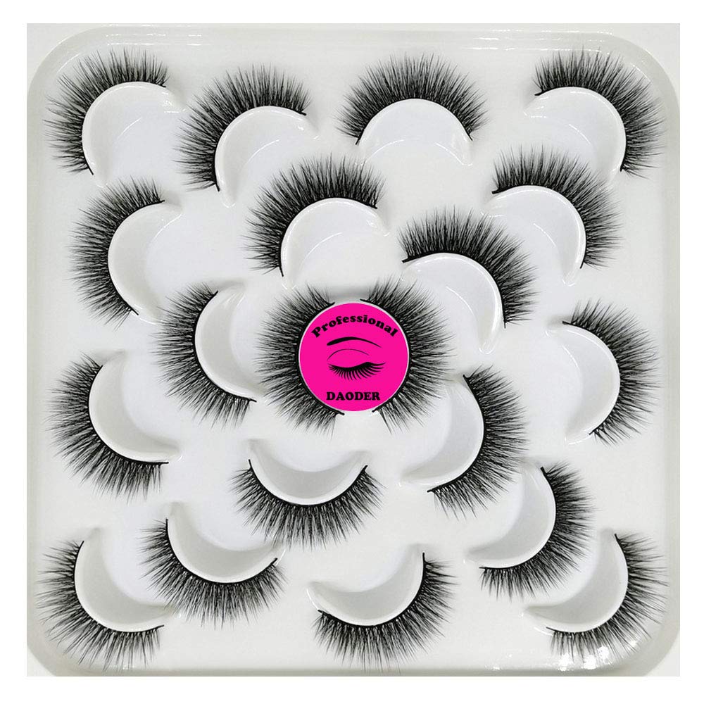 DAODER false eyelashes natural look 10mm for daily wear